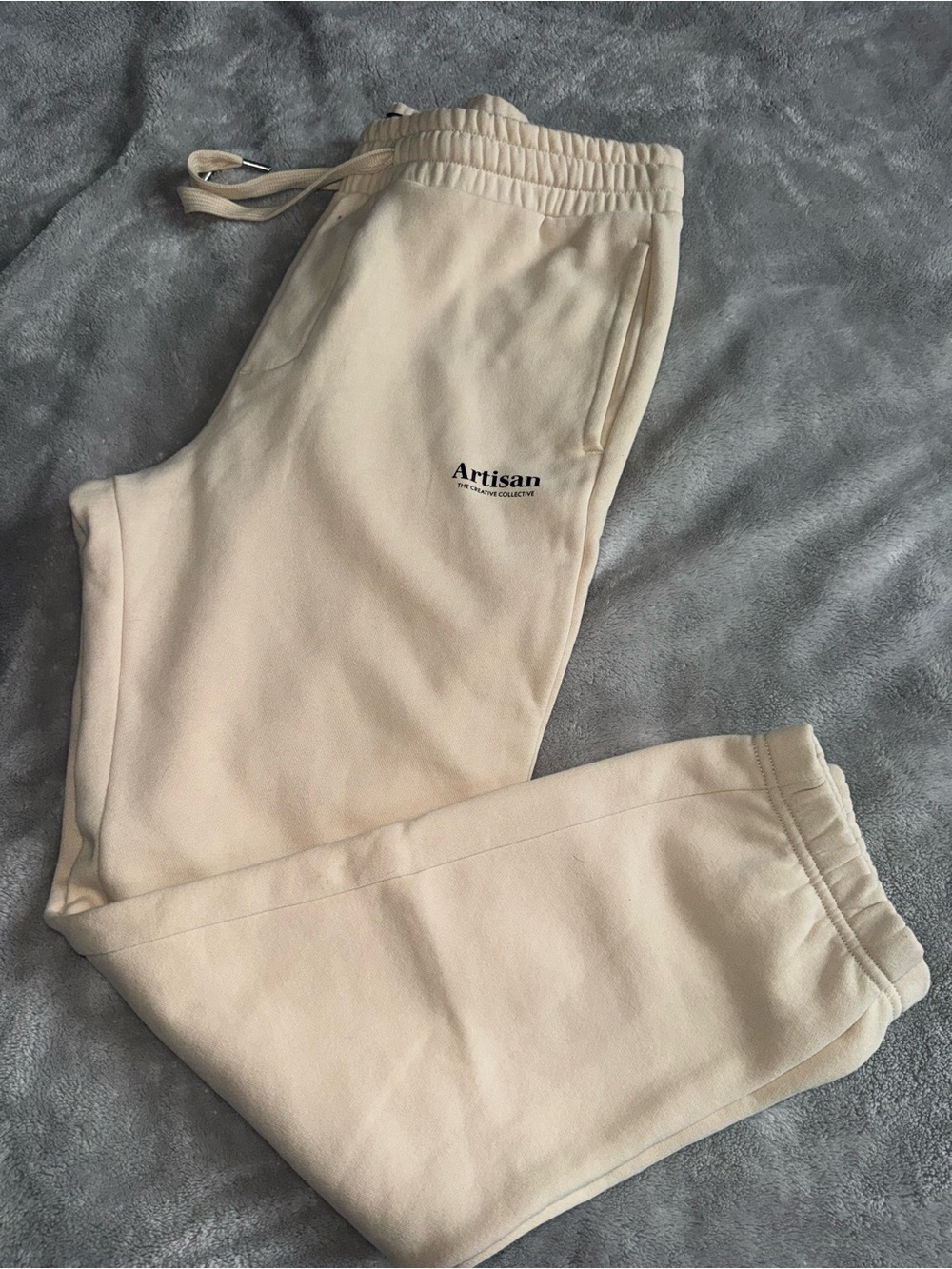 Artisan Neutral Cream Joggers with Logo